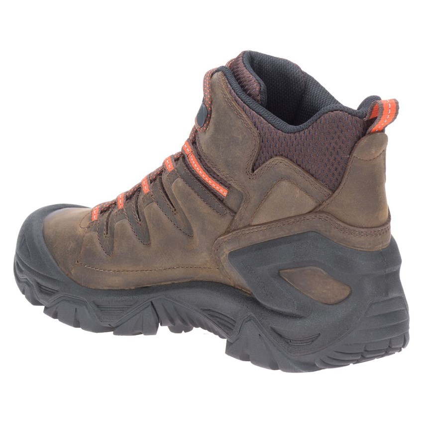 Bottes Merrell Strongbound Peak Mid Waterproof Marron Homme | I.H.RJCA